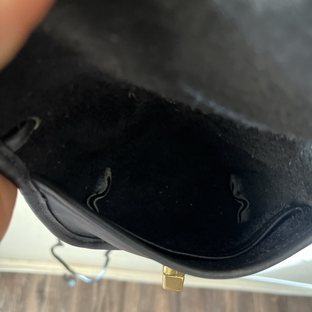 VTG Coach Everett Mini Coin Bag Black Leather Small Crossbody Purse USA 9934 - Picture 15 of 16